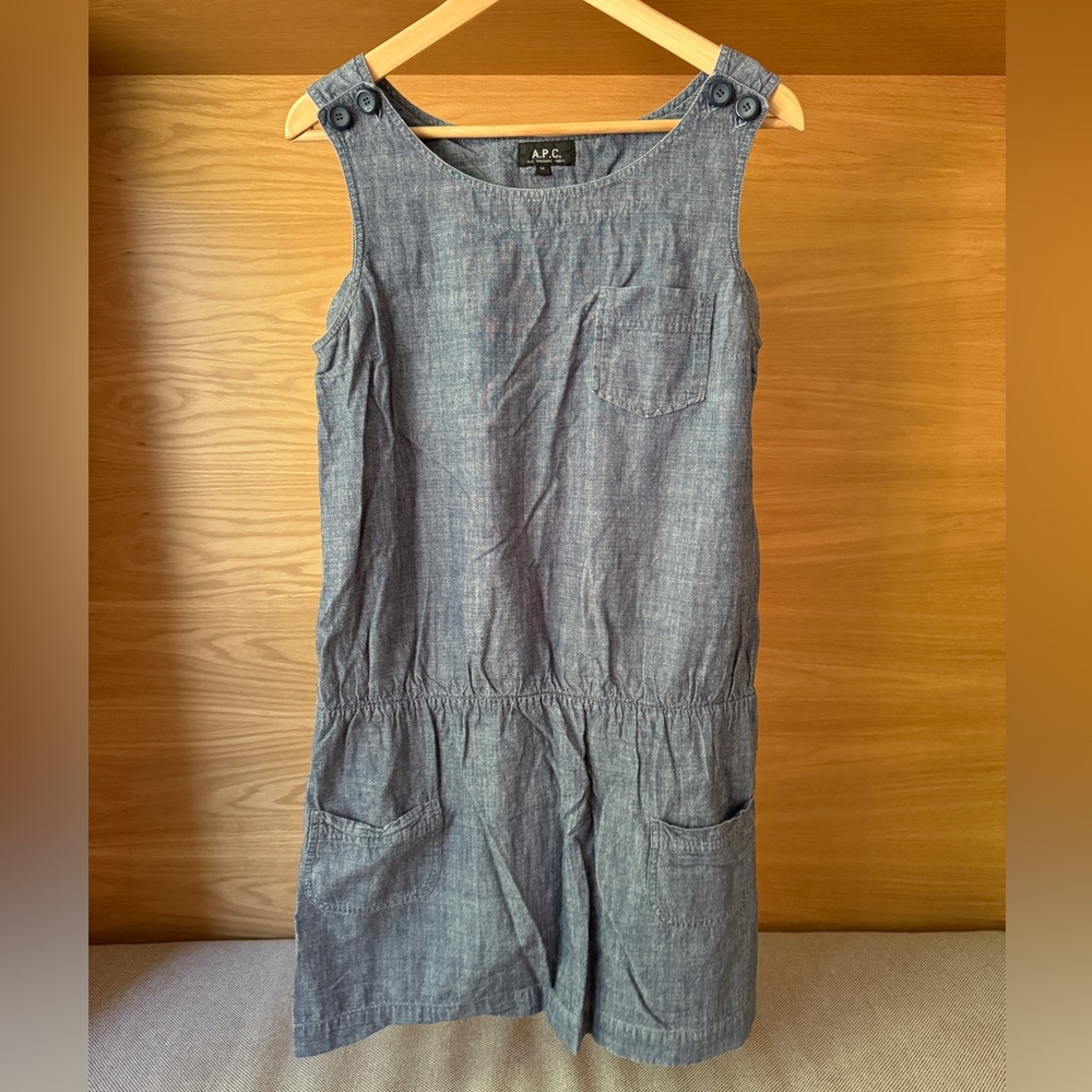 A.P.C. Sleeveless Chambray Dress